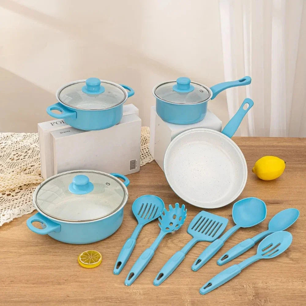 13PCS Pots and Pans Set Non Stick Cookware Set Nonstick with Cooking Ware Set